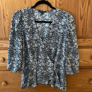Banana Republic Wrap Blouse Size L